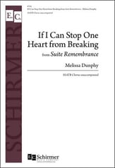 If I Can Stop One Heart from Breaking SSATB choral sheet music cover